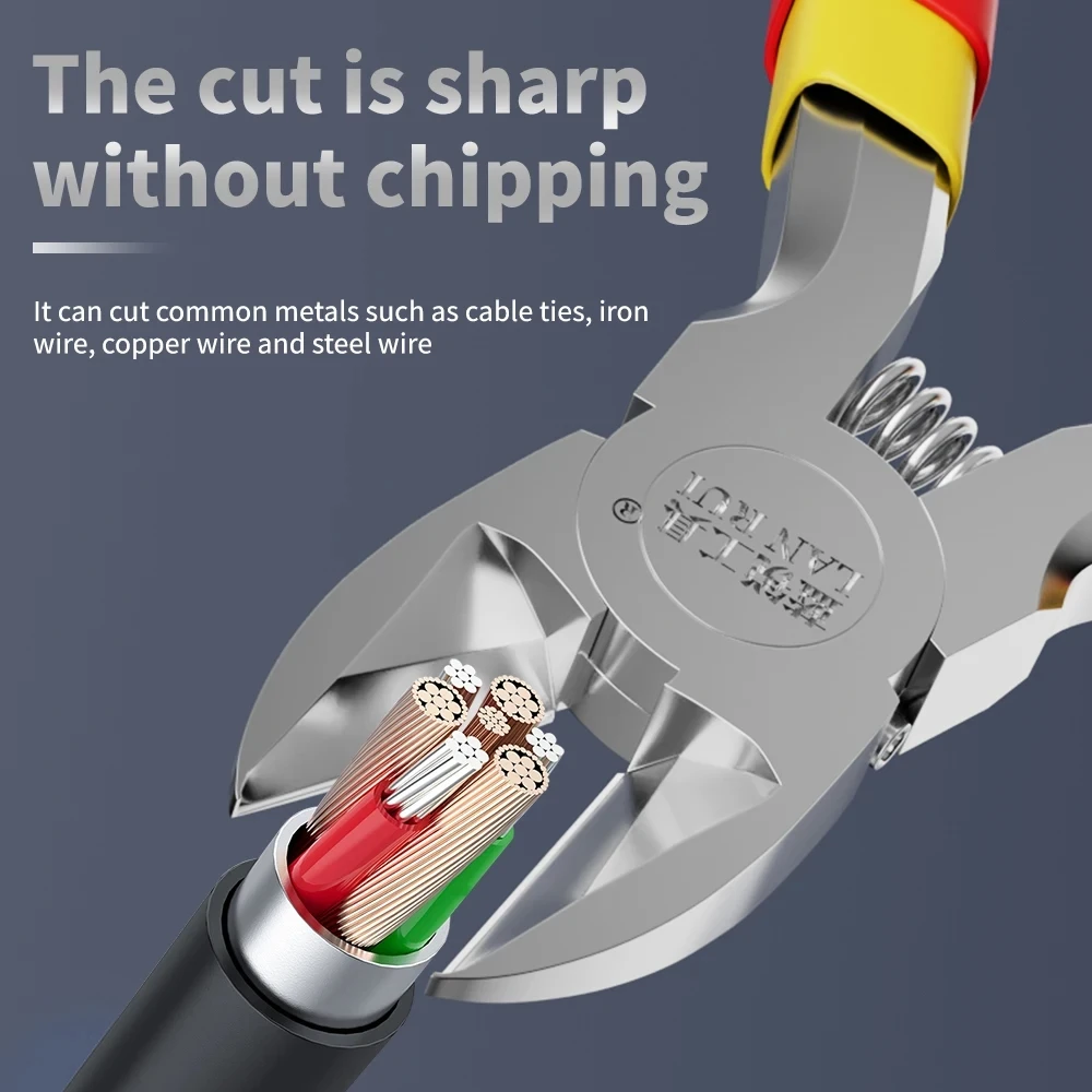 Lanrui High Hardness Diagonal Pliers KS-23 High Carbon Steel Cutting Pliers Wear-resistant Electronic Repair Hand Tool