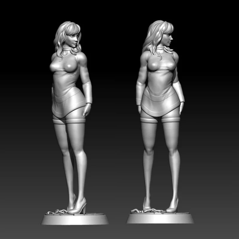 1/24 7.5cm Resin Model Figurine Cartoon Pretty Girl Unpainted No Color RW-1094