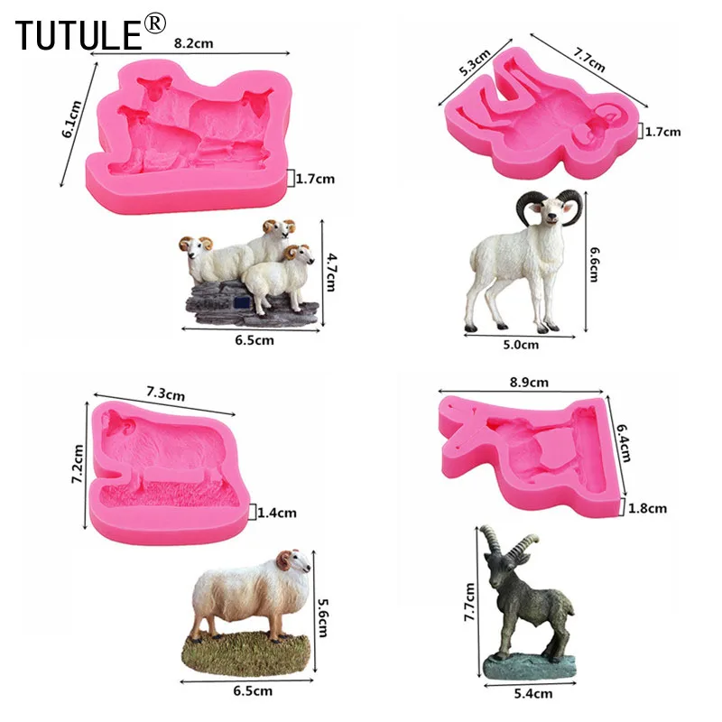 Highly Detailed Little Sheep Shape Mold Soft Candy Chocolate  Mold Cake Decoration Tool,Goat silicone mold Easter Sheep Mold