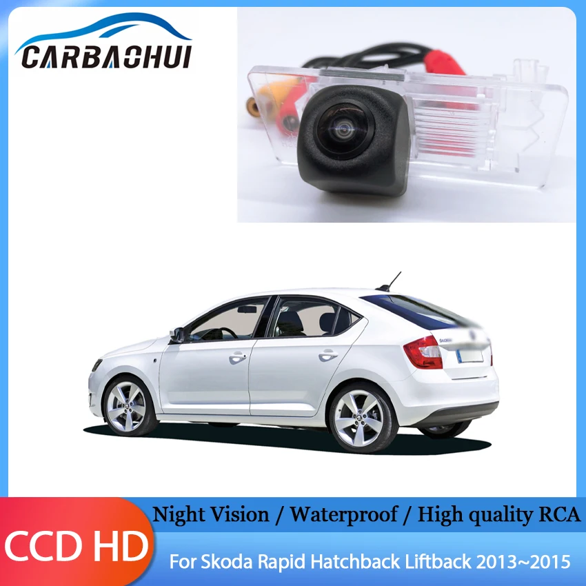 Vehicle Rear View Camera Car Reversing Monitor Waterproof High quality RCA For Skoda Rapid Hatchback Liftback 2013 2014 2015