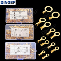 150~540PCS M3/M4/M5/M6/M8/M10 Ring Lugs Eyes Copper Crimp Terminals Cable lug Wire Connection Non Insulated Assortment Kit