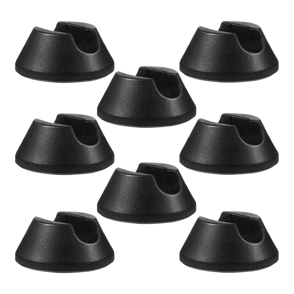 

8 Pcs Non-slip Silicone Mat Chair Leg Sliders Protector Furniture Gripper Black