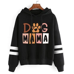 Hot Dog Mama Printed Women And Men Hoodies Loose Pullover Hooded Plus Size Autumn And Winter Long Sleeve Couple Sweatshirt