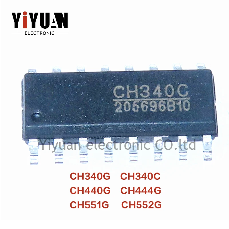 10PCS Brand New Original CH340G CH340C CH440G CH444G CH551G CH552G SOP-16 USB chip Multiplexer