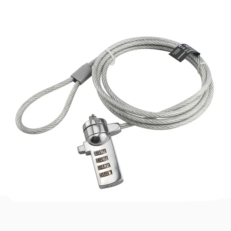 Laptop Computer Lock Wire Anti-Cut Ati-Theft Cable 1.5M Password Type Silver Color for HP Lenovo ASUS Dell Notebook Computer