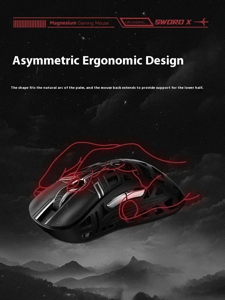 Imagem -04 - Mouse Gamer com Fio 8k hz Ergonômico Leve Gamer Acessórios para pc Presente Wangle-paw3950