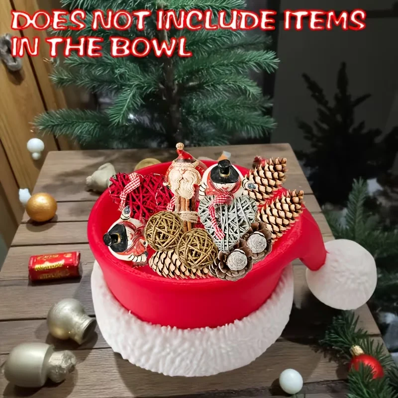 Christmas Bowl - Santa Hat Preparing for The Upcoming Christmas. This Cool Christmas Hat Design Bowl Is