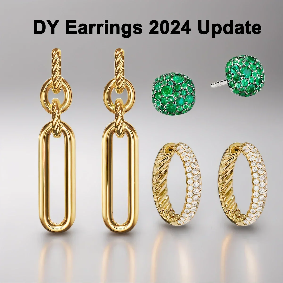 

DY S925 Silver New All-color Zircon Stone Sunflower Punk Style Earrings Gift Choice for Women