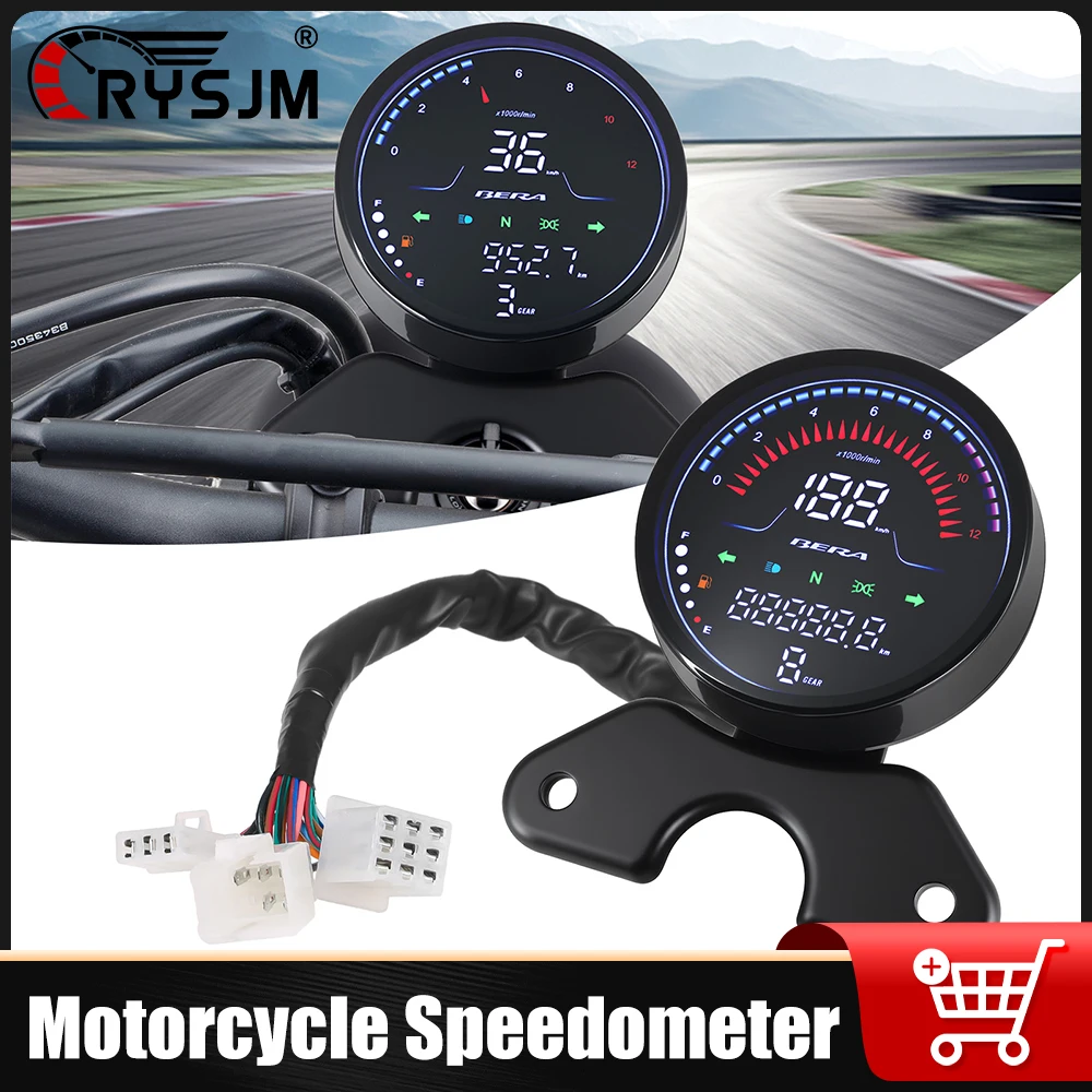 

Universal Multi-functional Motorcycle Speedometer Dashboard Gauges For Italika Tc250 TC250 Zanella Custom 150 Digital Instrument
