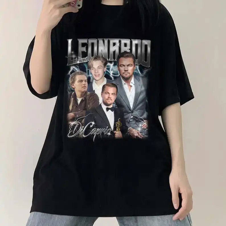 Limited Leonardo DiCaprio Vintage Shirt Gift Unisex,Leonardo DiCaprio Retro 90s Shirt,Leonardo DiCaprio Y2k Shirt,Leonardo DiCap