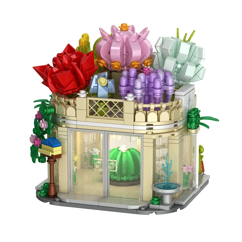

Creative Succulent Plant Potted Building Blocks Flower Bonsai DIY Assembly Model Bricks Kits Home Decoration Toys Children Gift