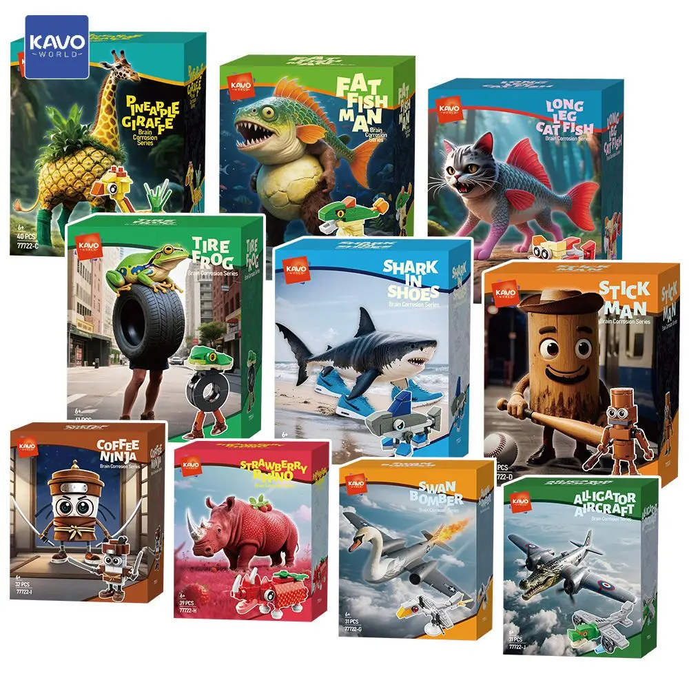 

KAVOWORLD 351 деталь: Уникальные строительные блоки «Божественные звери», милые мифические животные, модели для самостоятельной сборки, развивающая STEM-игрушка, идеальный подарок для детей