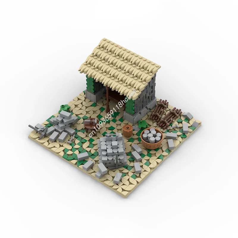 

1139pcs MOC Games Age Empires Mining Camp Native American Model Building Toys Blocks Architecture Christmas Gifts Education Kids