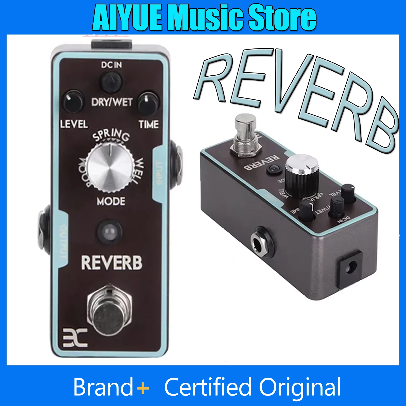 

Педаль эффектов для гитары ENO Reverb, пружина/лога/глубокий колодец, WET/DRY, регулируемая педаль с 3 тонами реверберации, аксессуары для электрогитары