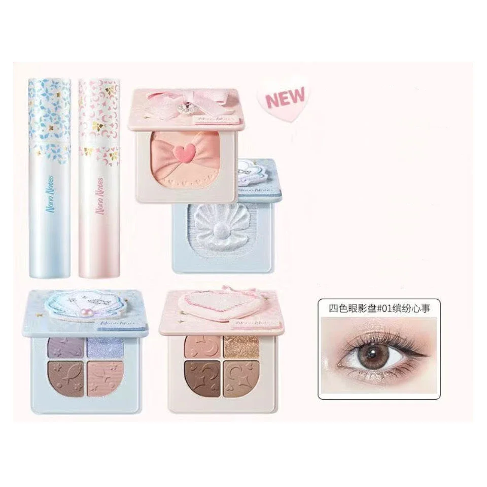 Maquillaje Koreano Blush Make Up Blusher Highlight Eyeshadow Palette 4 Colour Makeup Face Powder