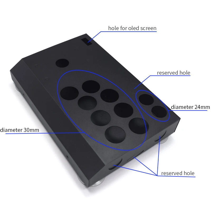 Empty Wooden Box for Arcade Game Machine DIY Can be Installed Joystick Button for Retro Video Games