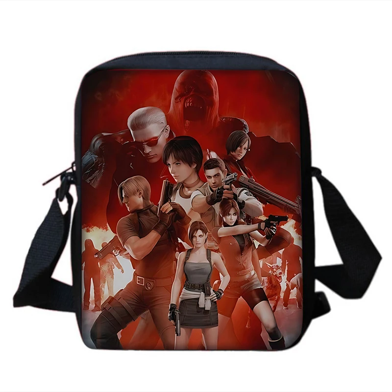 Boy Girls Popular Movies Residents Evils Printed Shoulder Messenger Bag Child Casual Handbag Men Women Phone Bag Shopping Bag