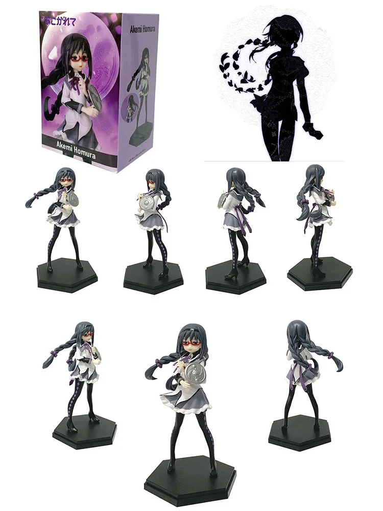 Madoka mágico akemi homura anime pvc modelo presente de aniversário acessórios coleção brinquedos presentes de aniversário