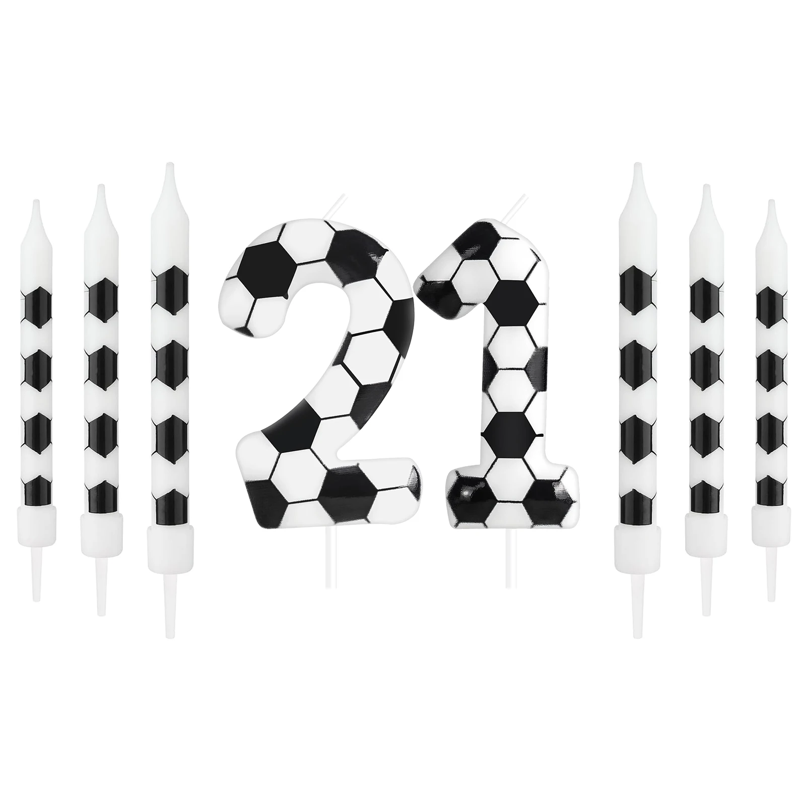 7 Stück Geburtstagskerzen, Fußball-Sport-Thema, Partydekoration, Geburtstagskuchenkerzen für Jungen, Mädchen, Kinder, Partyzubehör – Detail 28