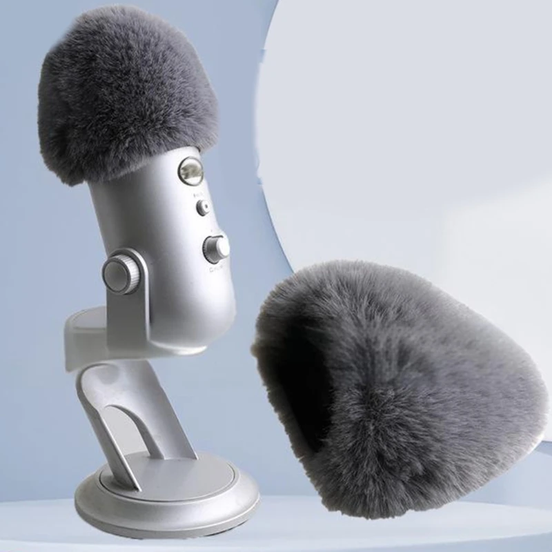 M6CA Podcasting Essential Furry Microphone Cover Condenser Microphone Windscreen