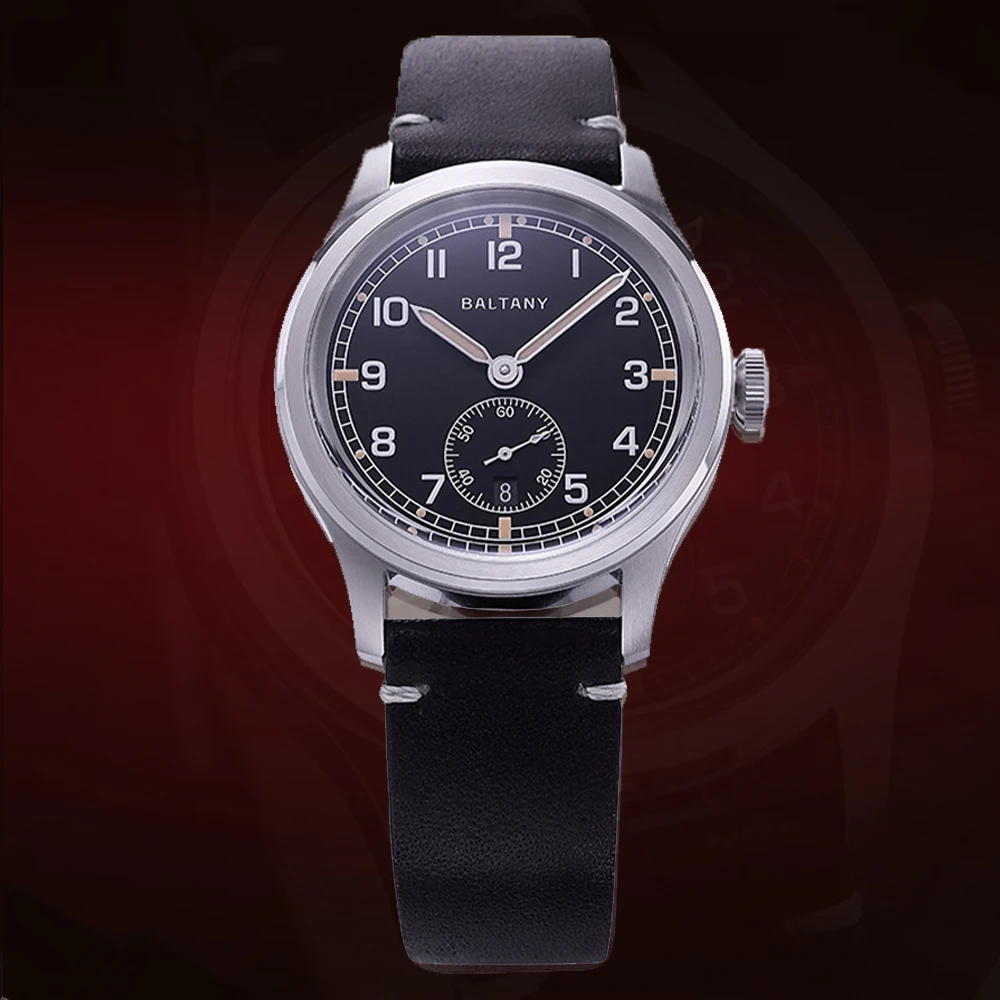 Baltany 39mm Retro WW2 Military Wristwatch With Date  S2081 Sapphire waterproof watch for men the Dirty Dozen Field Watch