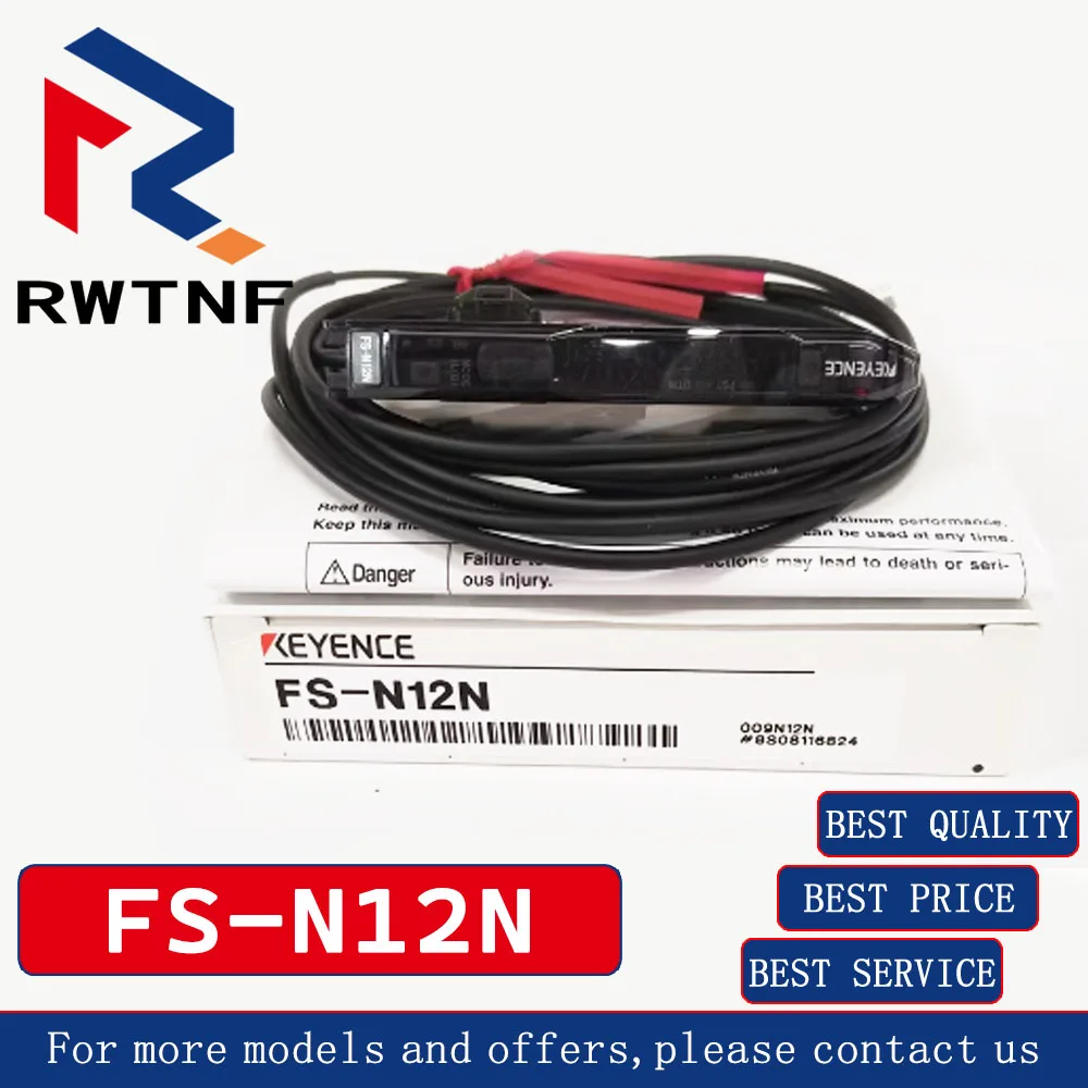 Новый оригинальный цифровой оптоволоконный датчик KEYENCE FS-N12N, оптоволоконный усилитель, выход NPN