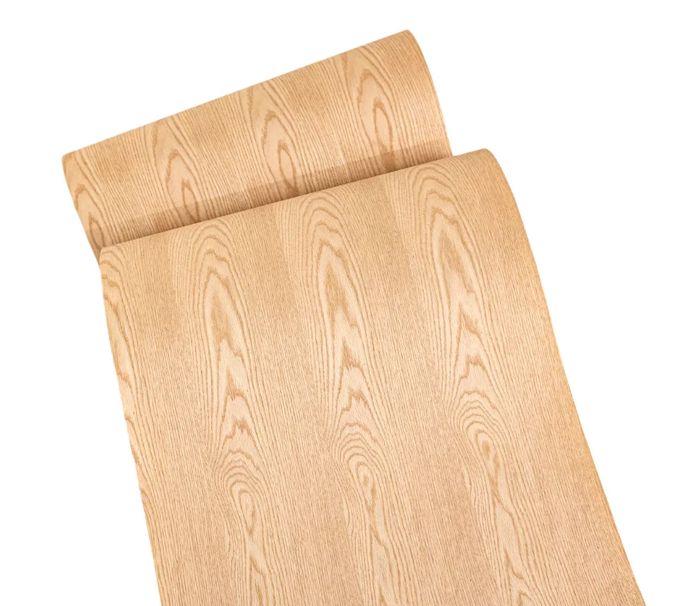 0.25MM  Kraft Paper Backed Natural Width Red Oak Figured Wood Veneer Furniture Decoration Veneer