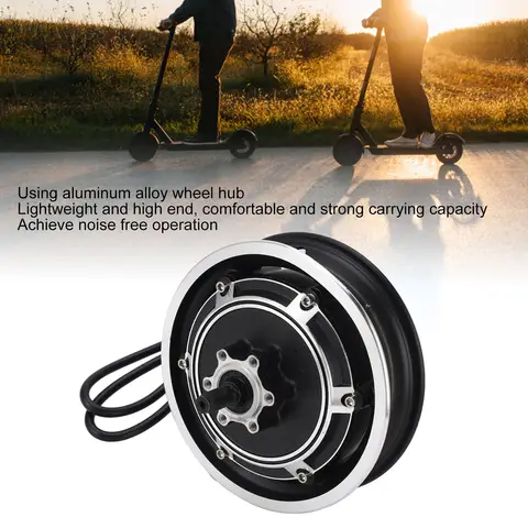 Electric Scooter Hub Motor 48V 1000W Electric Bike Brushless Disc Brake Hub Motor for 10 Inch Outer Tire 48V Hub Motor Hub Motor