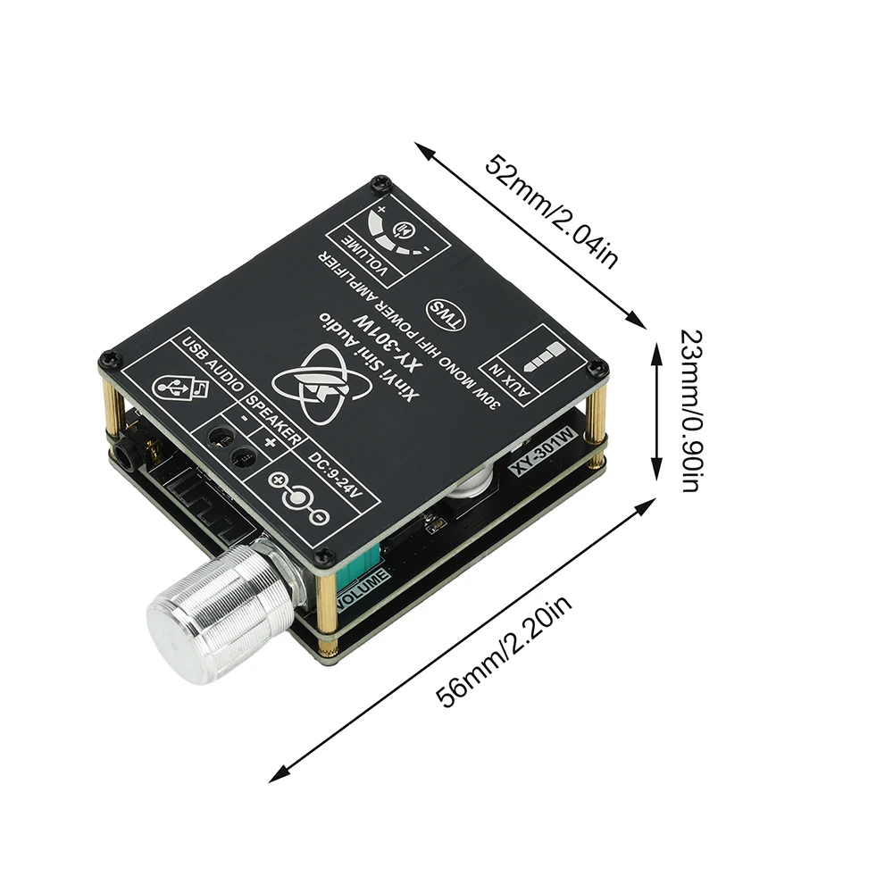 تيار مستمر 9-24 فولت XY-301W TWS مضخم الصوت الرقمي مجلس دعم التطبيق بلوتوث 5.2/AUX/U محرك WAV/FLAC/APU/MP3 #3