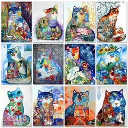 115603 Painting by numbers With Diy frame Decorative paintings Cat Number paiting Adults crafts Wall Decor Gift