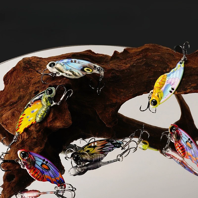 VIB Vibration Spoon Bait Bass Fishing Lure Butterfly Metal Artificial Bait Cicada Lure Vib Bait 5g 7g 10g 15g 20g Fishing Lure view 5