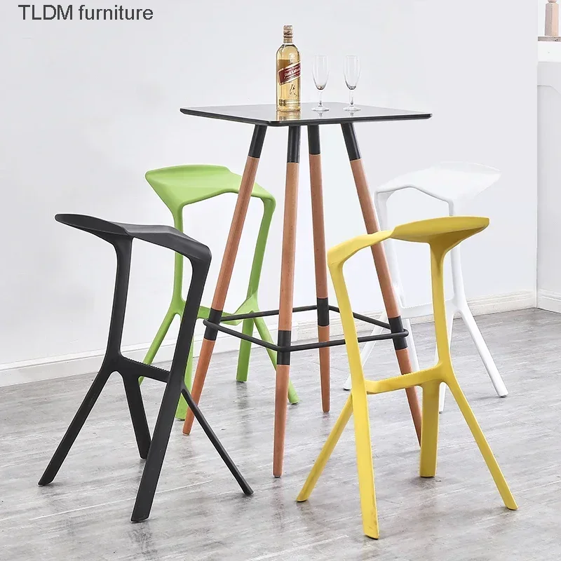 Designer Kitchen Plastic Bar Chair Nordic Vanity Library Computer Bar Stools Gaming Party Sgabello Cucina Living Room Furniture