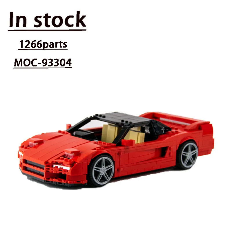 MOC-93304 Nsx 1990 Supercar Assemblage Splitsing Bouwsteenmodel • 1266 Onderdelen Bouwstenen Kids Verjaardag Custom Speelgoed Cadeau