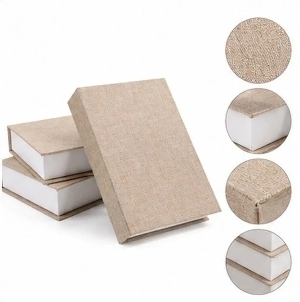 3Pcs Faux Linen Decorative Books Modern Home Decor Stacked Book Coffee Table Shelf Accents Fake Books for Office Library