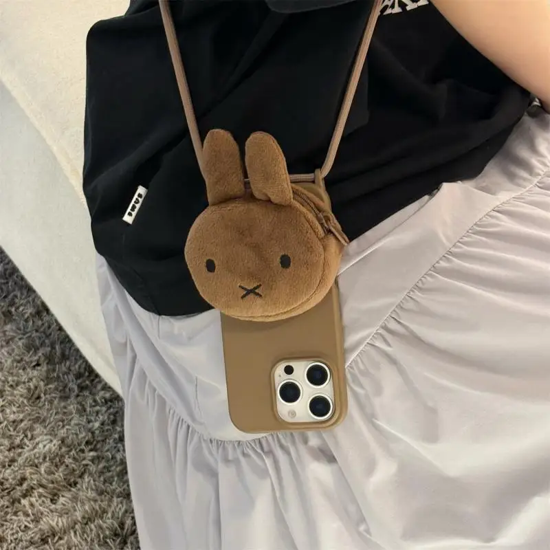 

Miffy New Phone Case Kawaii Cartoon Creative Change Headphone Bag Can Be Slung Over Backpack Phone Case Iphone 11-16 Full Series