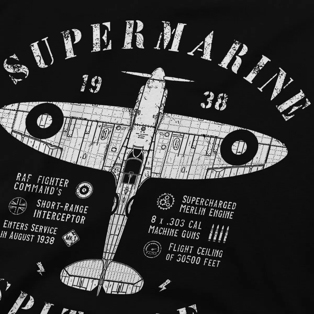 Camiseta Supermarine Spitfire para hombre, Tops de cuello redondo de poliéster, Idea de regalo de Humor, URSS rusa, CCCP