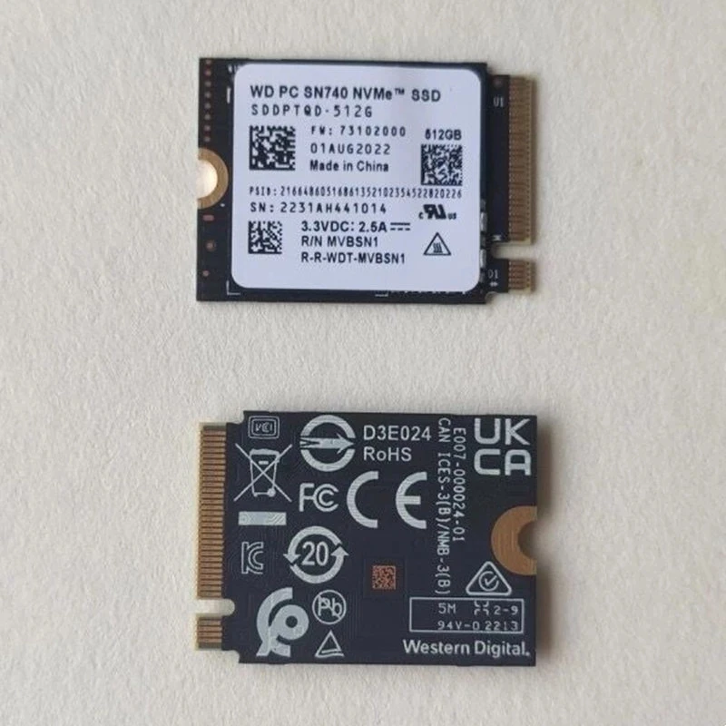 Western Digital WD SN740 SN530 M.2 2230 SSD 1TB 2TB 512GB NVMe