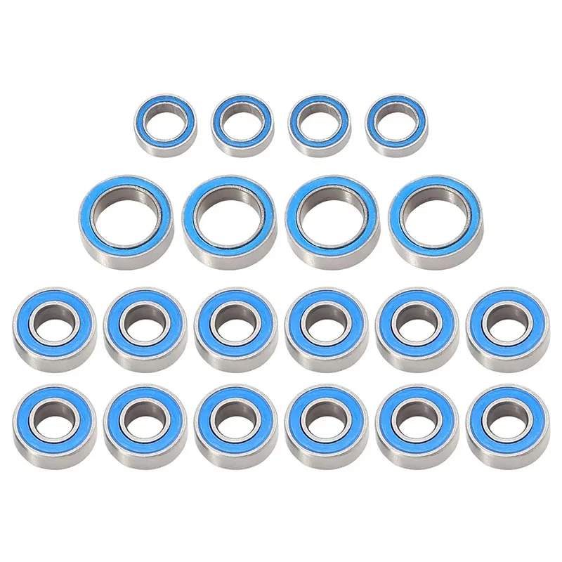 

RC 20PCS Rubber Sealed Ball Bearing Kit for Tamiya TT01 TT-01 TT01E TT01D TT02B 1/10 RC Car Upgrades Parts Accessories