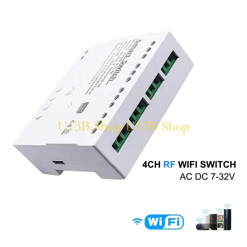U13B Tuya 4-канальный переключатель Faceplate 433mhz для Alexa Googles Home