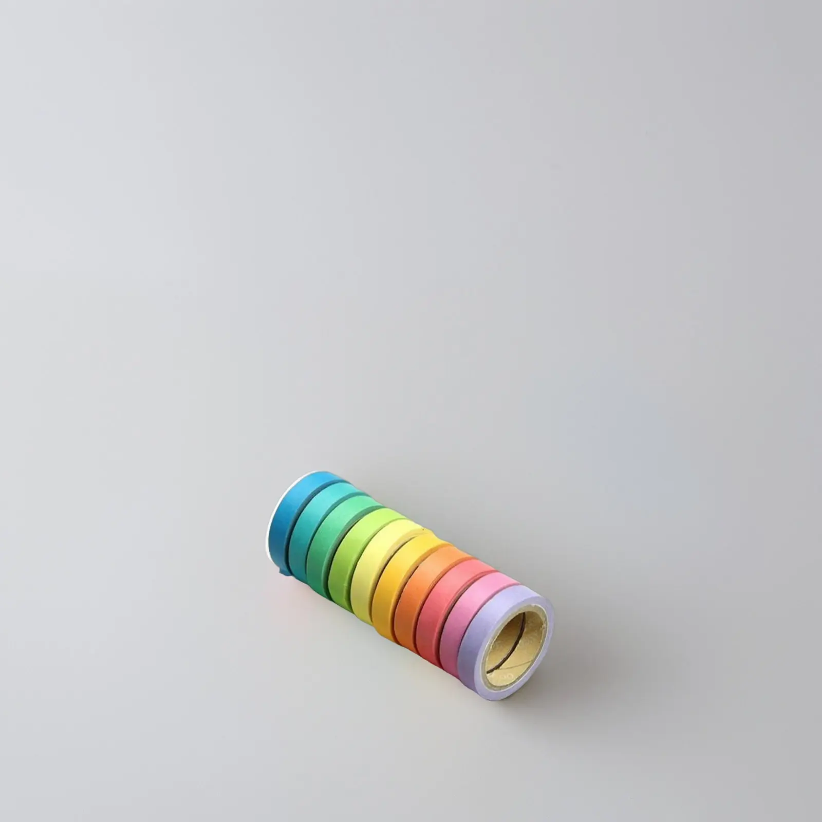 10 Rolls Rainbow Color Washi Masking Tape Set Decorative DIY Scrapbooking Gift Wrap 5x0.7x0.7cm Colorful Washi Tape Set