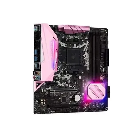 ASROCK B450M STEEL LEGEND/PINK B450 Motherboard AMD AM4 DDR4 64GB Support CPU R5 5600 R5 5500 R7 5700X3D R7 5700X Micro ATX M.2