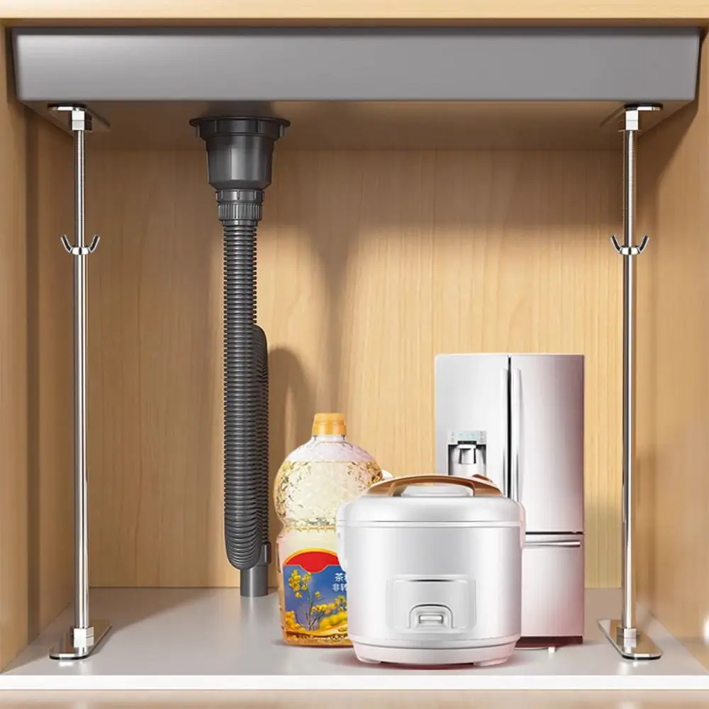 

Stainless Steel Undermount Sink Brackets Adjustable Telescopic Undermount Sink Support Kitchen Sink Bracket Bottom Installation