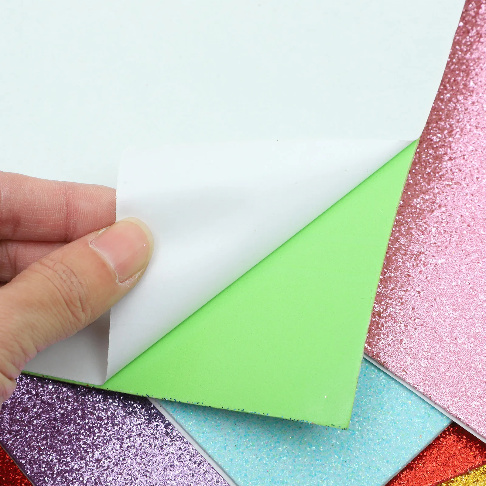 

20Pcs A4 Glitter Paper for Crafts Lightweight Handmade Rose Kindergarten Art Project Supplies Adhesive Paper