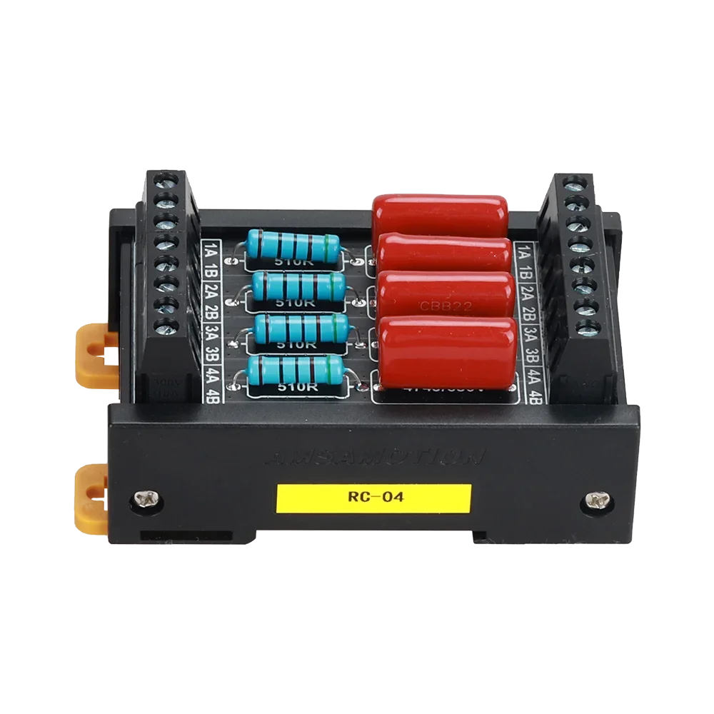 RC-04 PLC Relay Module Electromagnetic Anti-Interference RC Absorption Snubber Circuit Transistor Contact Protection