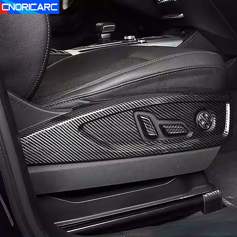 

Car For Audi Q5 FY 2018-2022 Seat Side Adjust Button Panel Frame Decoration Cover Trim Carbon Fiber Color Interior Accessories