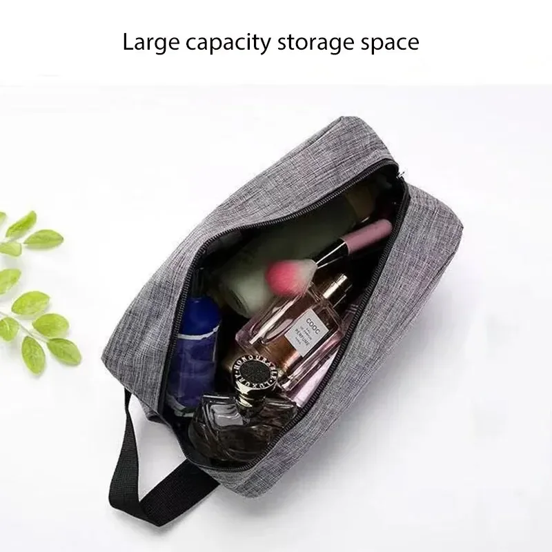 Bolsa de lavado impermeable de tela Oxford para hombres y mujeres, bolsa portátil de viaje, bolsa de maquillaje multifuncional