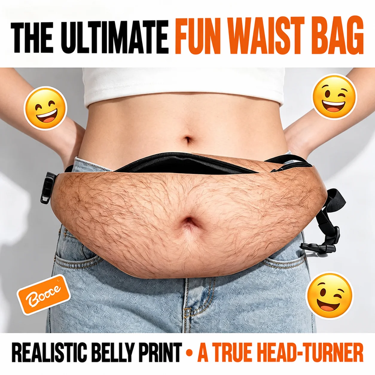 Lustige Bauchtasche mit Falschem Bierbauch, Neuartige Bauchtasche für Väter, Scherz-Bauchtasche mit Verstellbarem Riemen, Geschenk für Männer und Frauen, Partygeschenk
