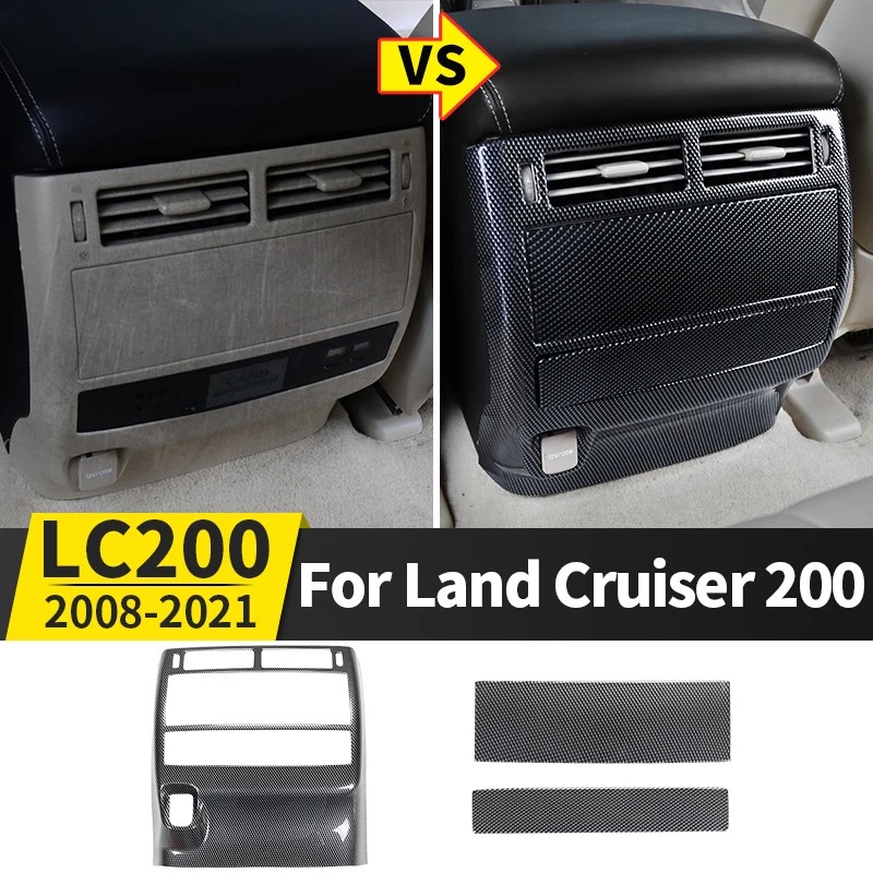 Armrest Box Kickplate Suitable for 2008-2021 Land Cruiser 200 Rear Air Outlet Decoration Panel LC200 Modification Accessories