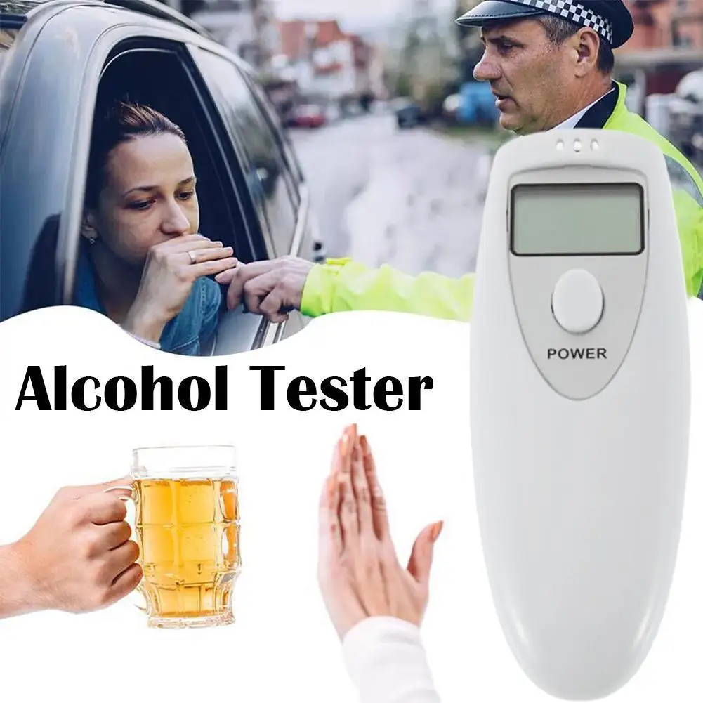 Portable Digital Breath Alcohol Tester Professional LCD Screen Breathalyzer Handheld Alcohol Detector Drunk Driving Test