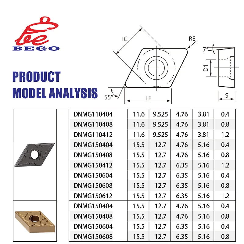 Original DNMG1506 DNMG150612-DM BM9315 Carbide Inserts DNMG 150612 Lathe Cutter Turning Tools Processing Steel